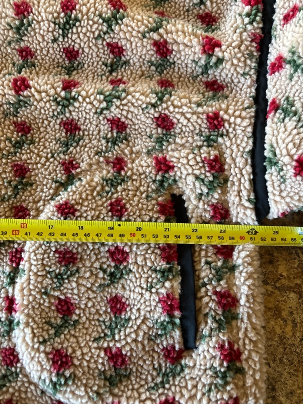 Cozy Teddy Plush Fleece, Oversized, PROMESA, Floral, Half-Zip Pullover, Fall S - Picture 12 of 16